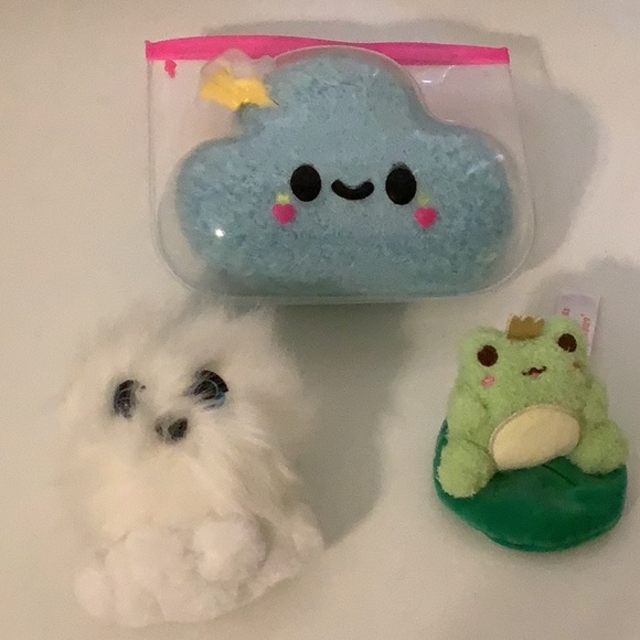 Cloud, Dog, and Frog Plush Toy Set Preloved Great Condition - Picture 1 of 8